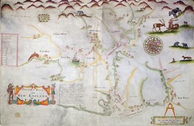 Río Pascatway en Nueva Inglaterra, c.1660-85